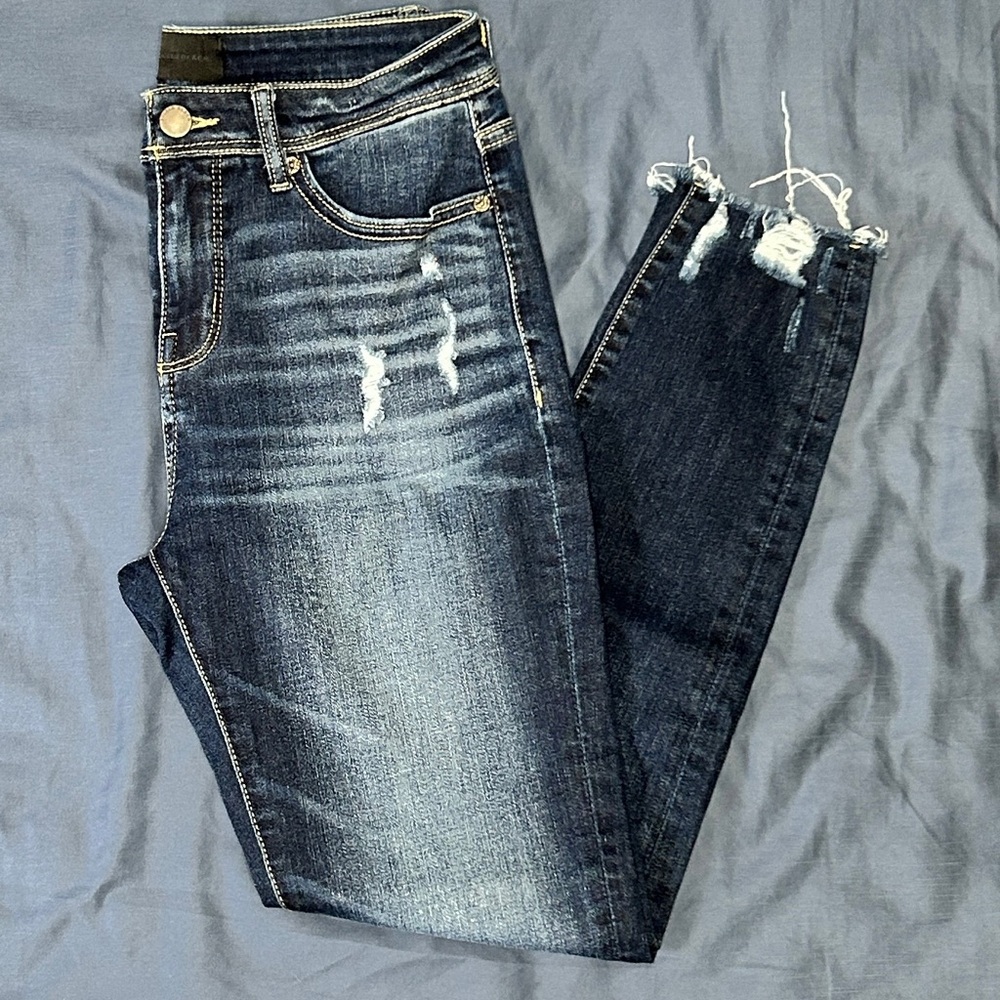 Buckle Black Curvy Ankle Skinny Distressed Jeans